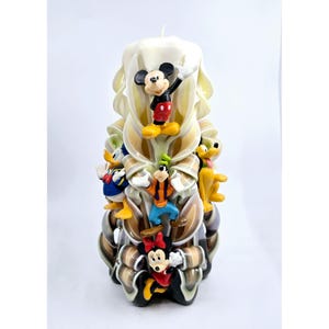 Vintage Disney Decorative Candle Mickey Mouse Pluto Donald Minnie