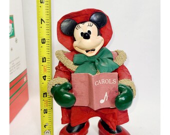 Vintage Minnie Mouse by Kurt Adler Fabric Mache' Caroler - Etsy
