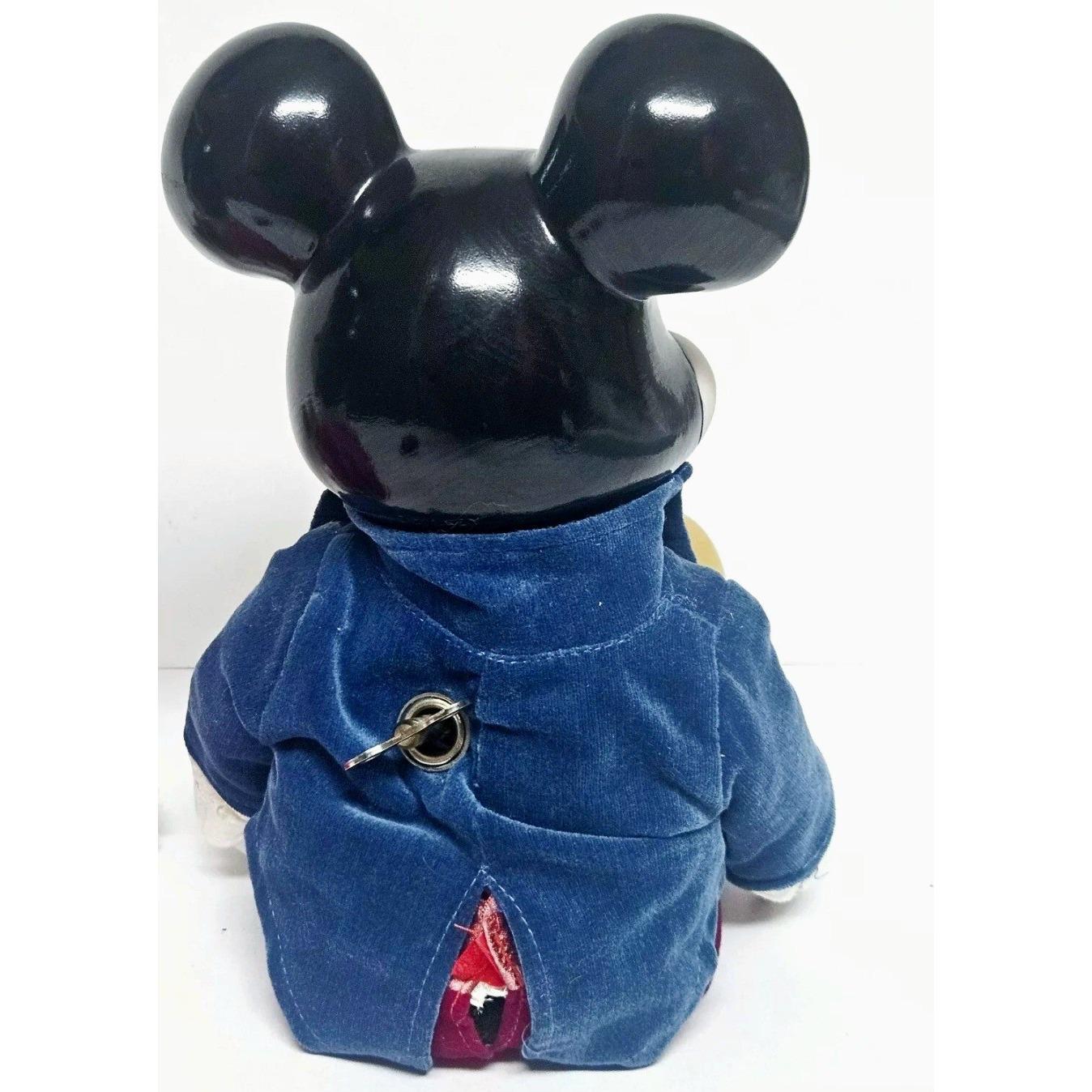 大型ディズニー ミッキー＆ミニーマウス オルゴール付き磁器製ゼンマイ