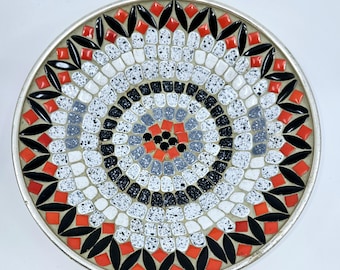 Centrotavola consolle in piastrelle a mosaico retrò anni '60