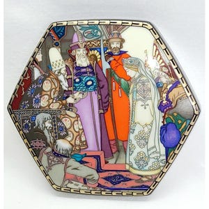 Heinrich Villeroy & Boch Russian Fairy Tale Hexagonal Trinket &quot;The Snow Maiden&quot;