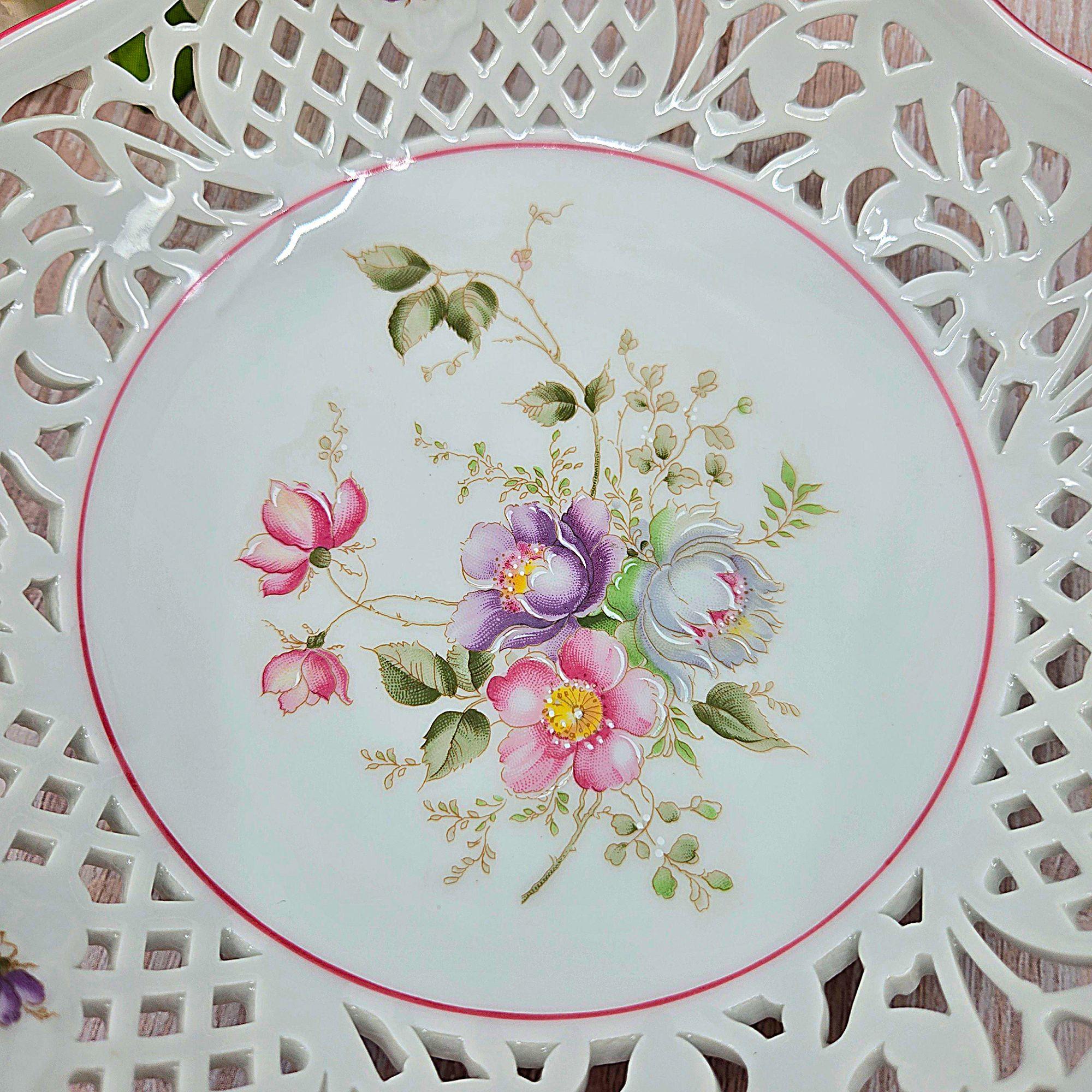 Vintage Schumann Arzberg Bavaria Germany Reticulated Porcelain