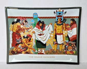 Datus Hopi Mural Design First National Bank Of Arizona Vintage Art Plate