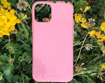 Compostable & Co. Rose Pink Biodegradable Plant Based Zero Waste Eco case iPhone 7, 8, SE2020, X, XS, ,Xr, 11, 11 Pro, 12, 12 Mini, 12 Pro