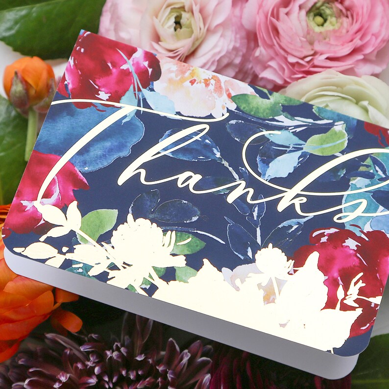 Thanks Card Real Foil Card Australian Made Thank You Card Etsy