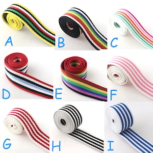 New Stripe 38mm Canvas Ribbon Belt Bag Thickening Cotton Webbing Canvas Webbing Knapsack Strapping Sewing Bag Belt Accessories