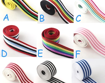 New Stripe 38mm Canvas Ribbon Belt Bag Thickening Cotton Webbing Canvas Webbing Knapsack Strapping Sewing Bag Belt Accessories