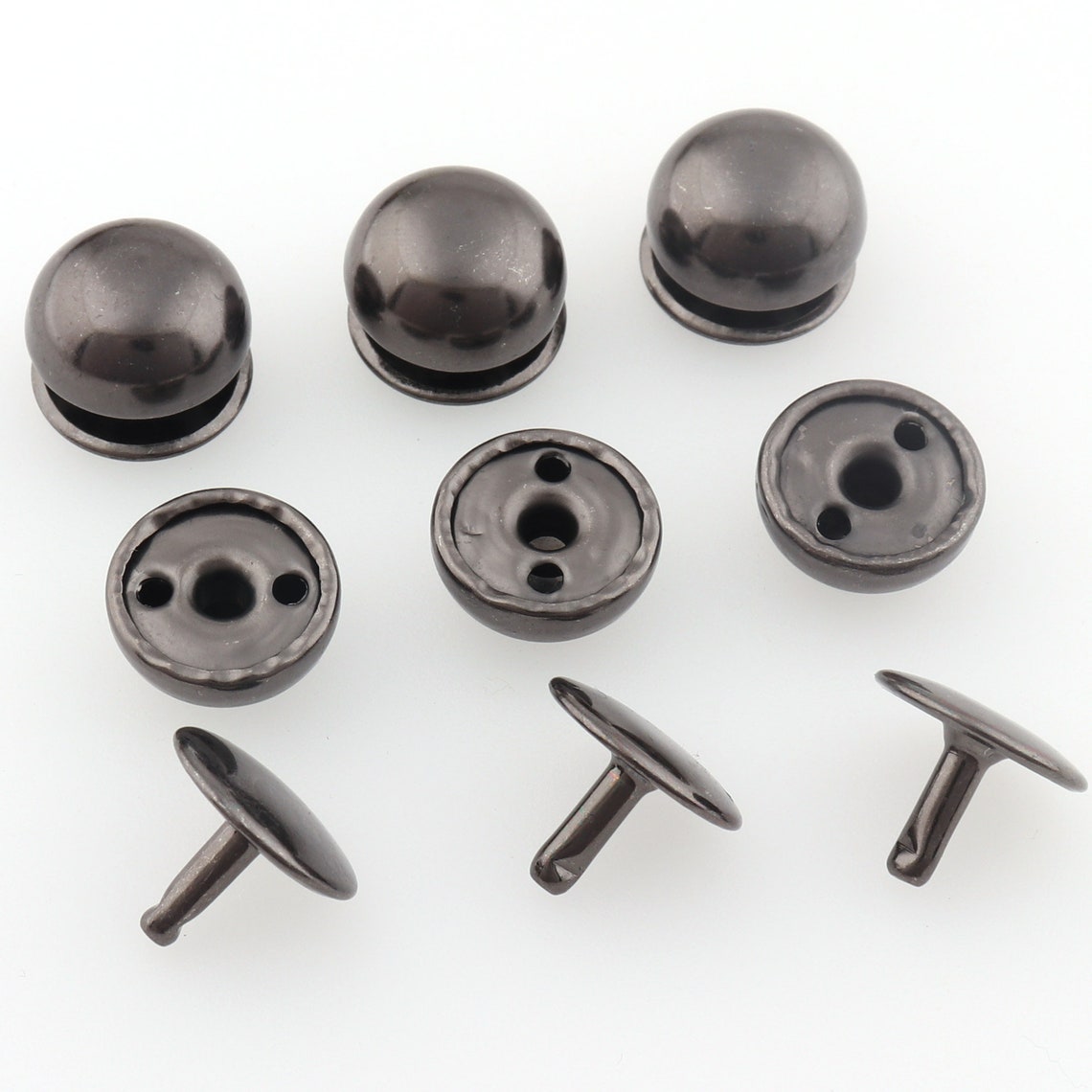 50sets Metal Double Cap Rivets 12mm Studs Round Rapid Rivet Etsy