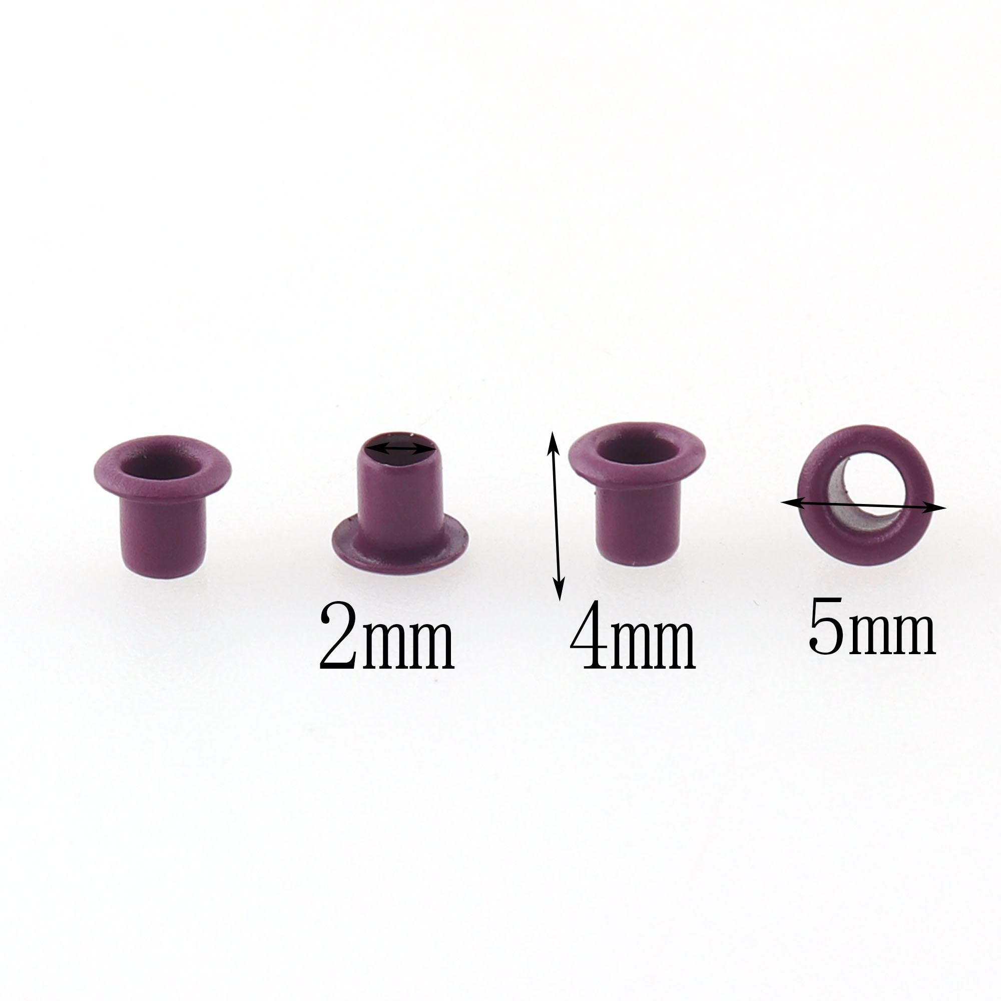 200pcs Purple Small Eyelets Hole Metal Eyelets Grommet Eyelet Tiny