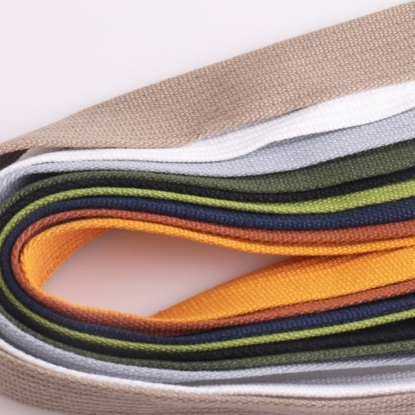 1.5 inch Cotton Webbing - 5 Continuous Yards - Many Colors Available Bag handles, bag strap for tote bag Upholstery Webbing