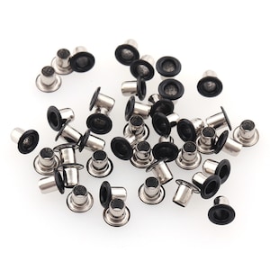 Black Grommet Eyelet 2mm Eyelets Grommets Metal Grommets For Leather Craft, Shoes 100sets