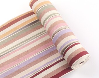1 1/2 Inch wide Colored Cotton Webbing Striped Webbing Bag handles for guitar strap/Tote bag/Crossbody/Purse Strap /Key fob by the yards