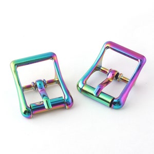 3/4&quot; Rainbow Adjustable Belt Buckle Slide Buckles,rectangle Metal Purse clasp Buckles,Bag strap buckle Buckle Handbag webbing hardware