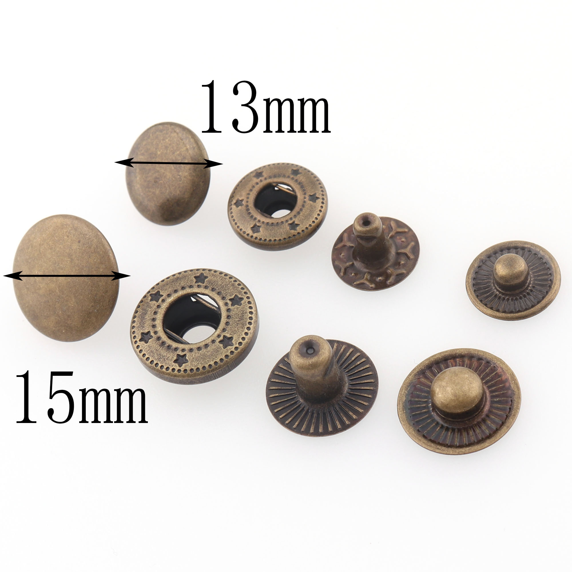 20sets 15mm/13mm Metal Press Studs Sewing Button Snap Etsy Australia