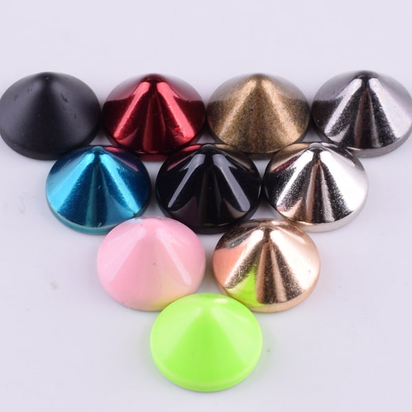 20 sets Punk Rivet Spike Cone Bullet Metal Spikes Studs Screw back For Leather crafts Shoes Bag Belt Phones Leathercraft
