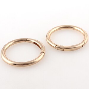 Metalen ronde karabijn Snap Clip Trigger Gold Color Inner 1''1/2 Spring Gate O Ring Openable Sleutelhanger DIY-accessoires