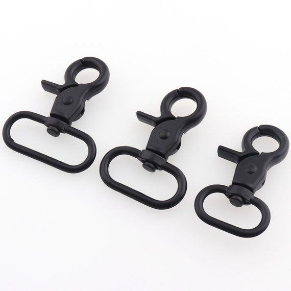 Swivel Clasp 6pcs Black 47*25mm Trigger Snap Hook Large Metal Swivel Lobster Clasps Purse Hooks Ireland M 431300 - Foto 2