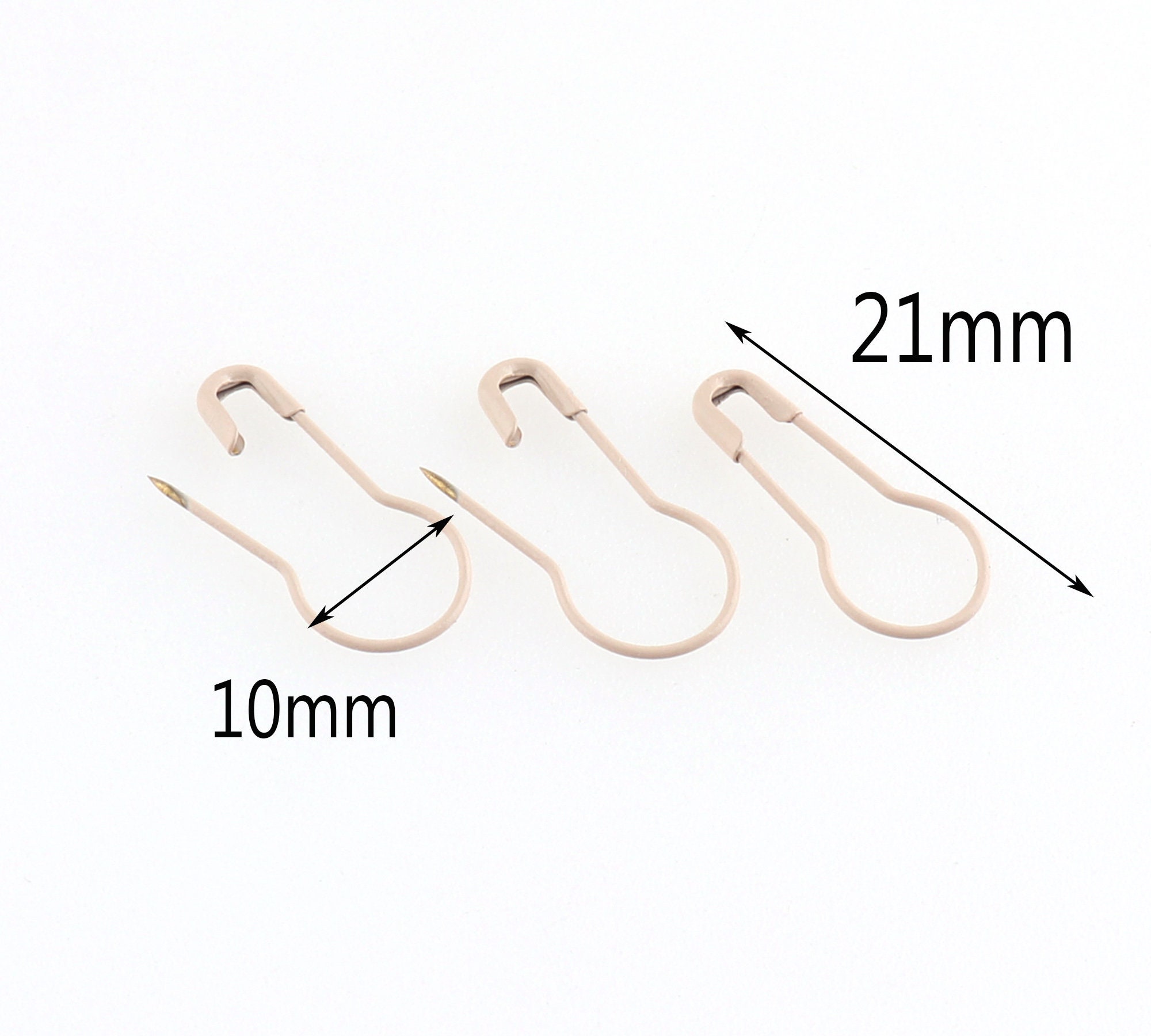 Safety pins pear shaped safety pins for clothing tagspink Etsy