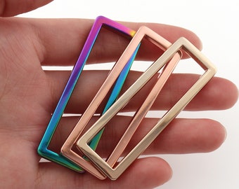 Square ring buckle Inner 2" Rainbow/Light gold/Rose gold Alloy Belt buckles Garment DIY Needlework Luggage Sewing Bag