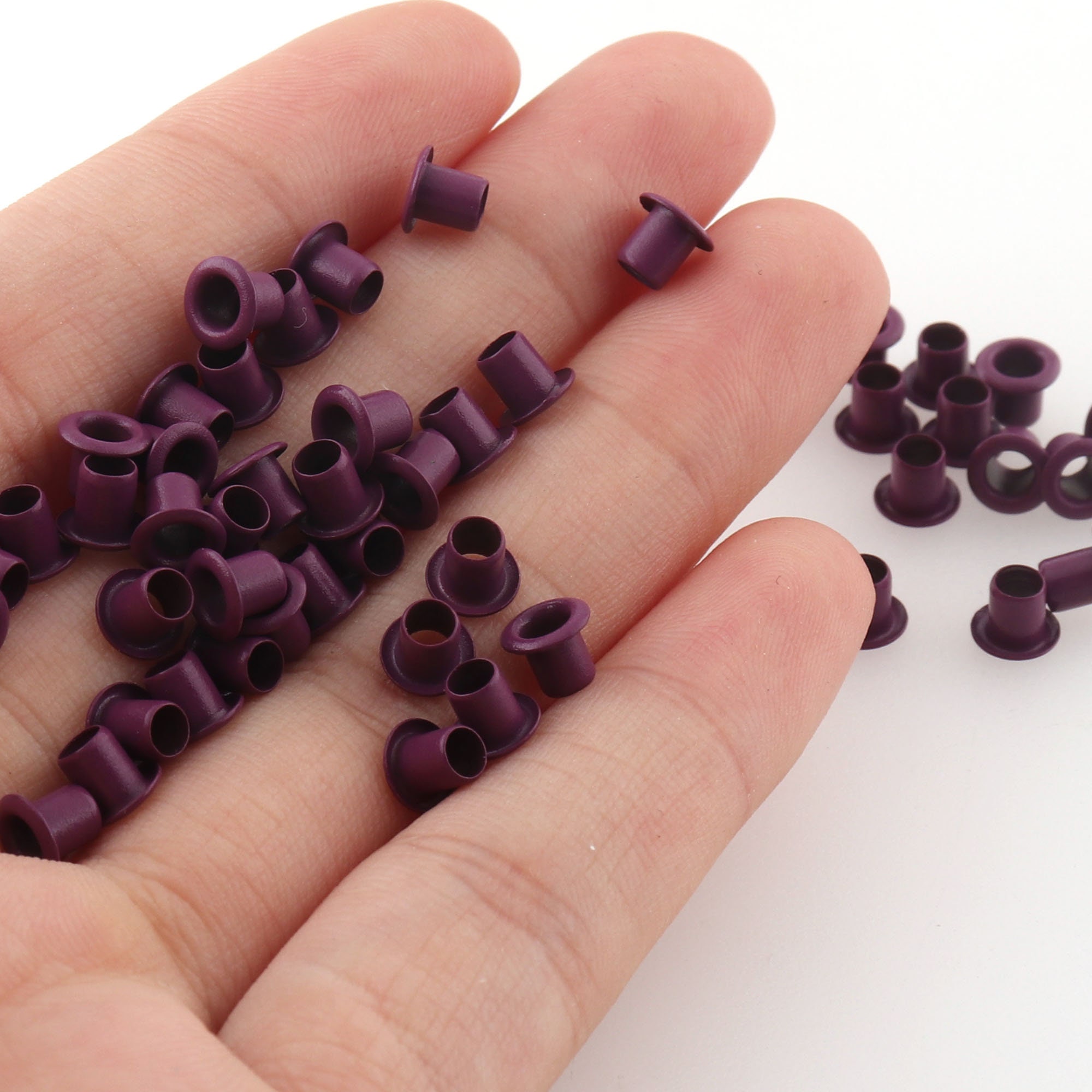 200pcs Purple Small Eyelets Hole Metal Eyelets Grommet Eyelet Tiny