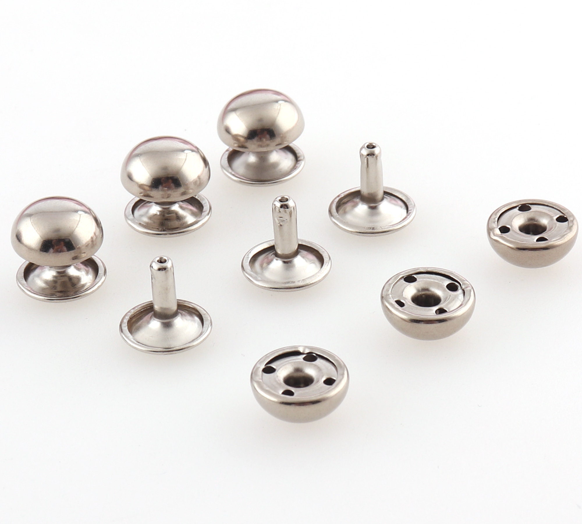 Dome Rivet Silver Rivets Mushroom Rivets Leather Rivets Etsy