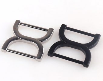 Square Bag Buckles Shoes Garment Belt Buckles Clasp Connectors Handbag Strap Adjuster Snap Hooks DIY Accessories 31-35mm Silver/Black