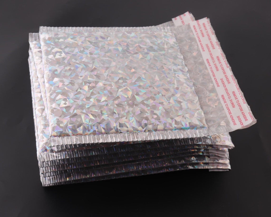 Bubble Bright Silver Envelopes Self Seal Foam Adhesive Etsy
