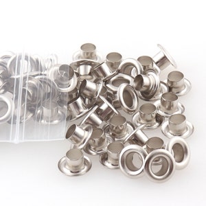 Silver Grommets Eyelets with Washers shaped eyelets grommets Metal eyelets For Bead Cores Leathercraft
