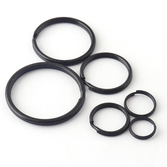 21mm Black Round Split Key Rings Key Chain Clasp Supplies,o Ring