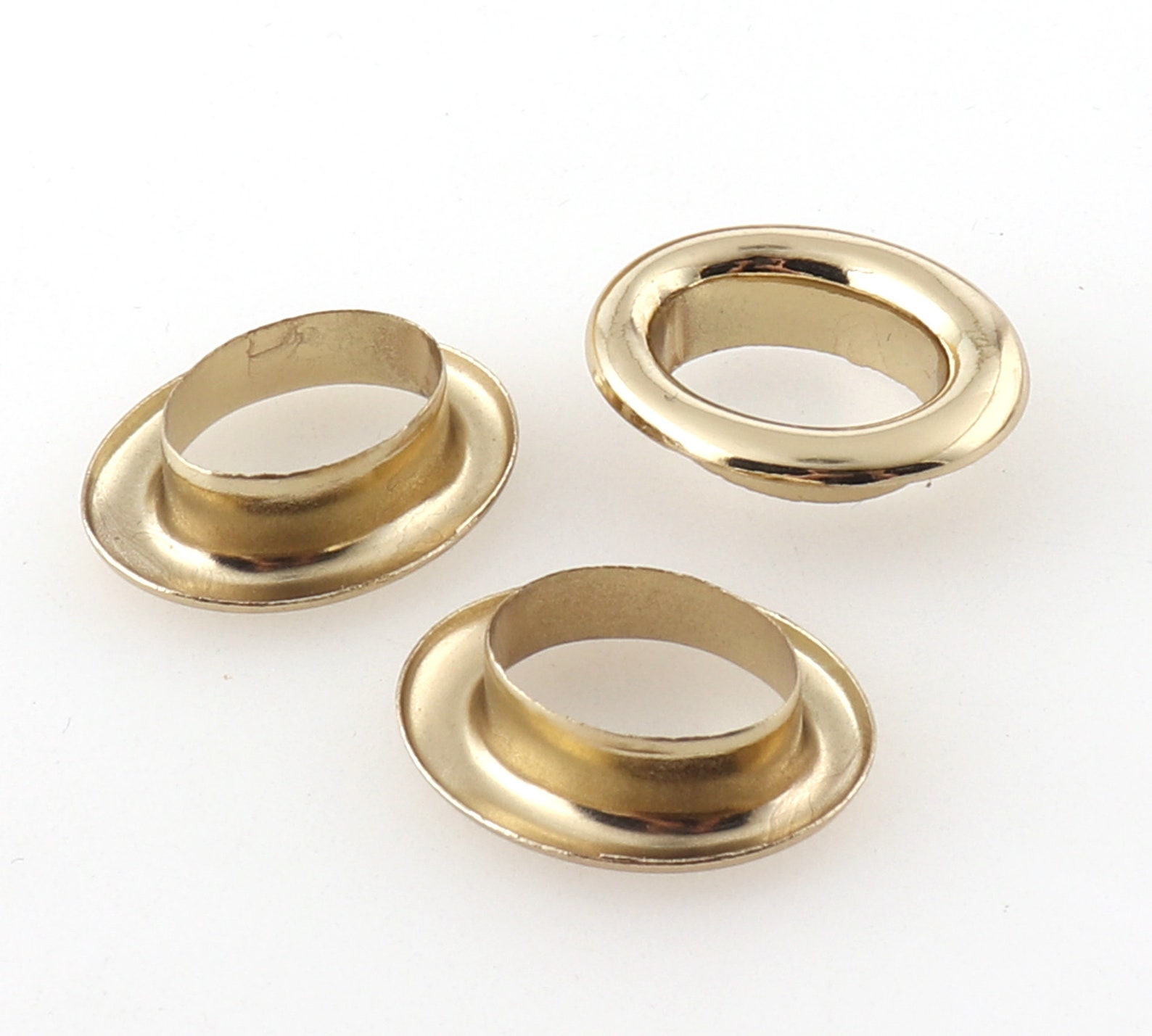 Gold Grommets Eyelets With Washers Oval Shaped Eyelets Etsy