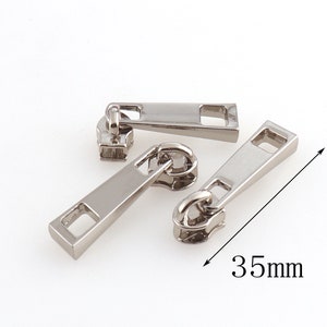 zipper pulls,Zipper Heads with silver color, Zipper Sliders of size 3# zipper accessories 6pcs