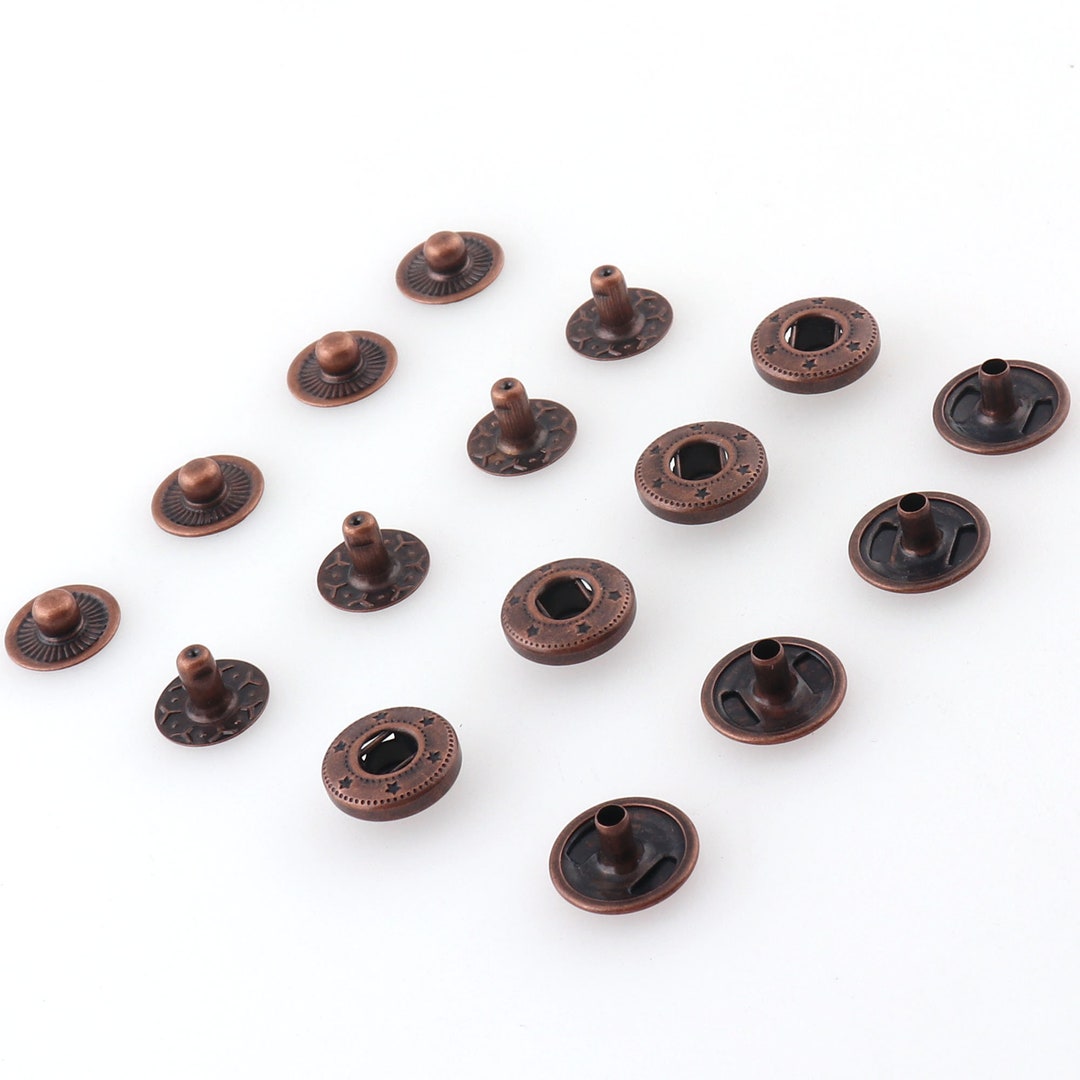 Round Metal S Spring Snap Rivet Button Fastener Closure Press Stud ...