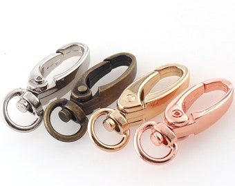 Swivel Trigger Clips Clasps Lobster Snap Hook for Backpack Bag Keychain Parts Sewing Fabric DIY Craft Supplies Multicolor