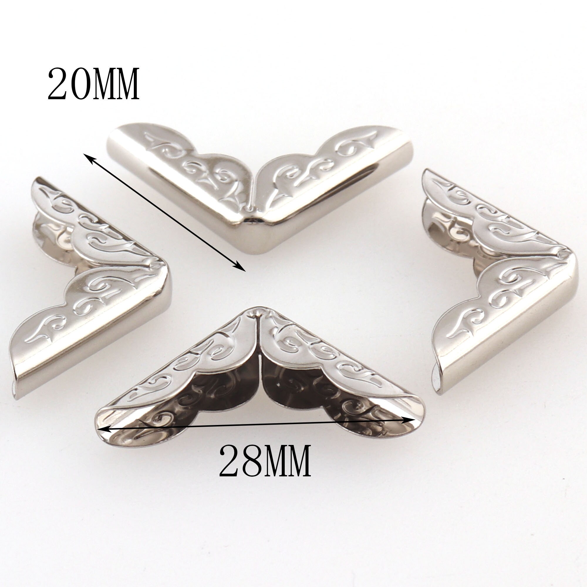 Metal Corner Protector Scrapbook Silver for Books Album Folders Menus ...