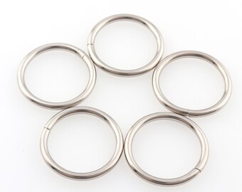 10pcs 26mm (intérieur) O-anneaux Argent O bague ronde anneaux Bague porte Bague Bague Bague en métal O anneaux Sac à main Sac à main Cuir Matériel