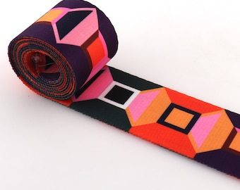 2 inch Polyester Jacquard Webbing Fashion with Colorful Pattern Lace Ribbon DIY Bags Strap Garment Belt Sewing Jewelry Accessories