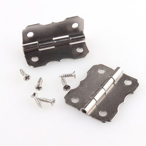 Silver metal hinges, Jewelry box hinges,1&quot; Small hinges,Decorative hinges,Wooden box hinges,Box hinges,Door hinges