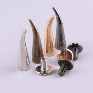 10 Sets Bullet Punk Spikes---Leder Handwerk Schraube Punk Ohrstecker Kugel Kegel Spike Stud Metall Schraube Nieten Punk Stud Kegel Nieten Schraube Punk Punk Punk Punk