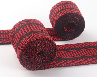 1.5inch/2inch wide Jacquard Cotton Webbing Striped Webbing for Backpack/Tote bag/Crossbody/Purse Strap /Key fob/Bag handles