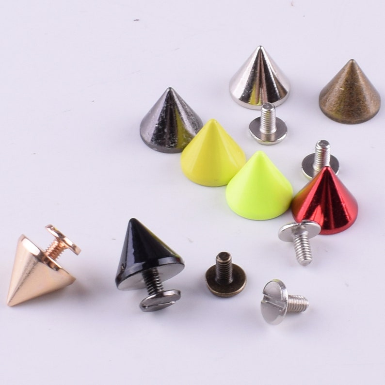Craft Supplies DIY Wholesale Cone Rivets Screw Punk Studs Leather Crafts Bullet Spikes Rivets 12mm