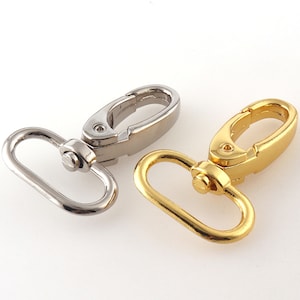 Lobster Swivel Hooks,Snap Hook,Alloy Swivel Clasps,Bag Purse Hardware,Oval Gate Swivel Snap Hook,Purse Clip,Handbag Making Hardware-2 color