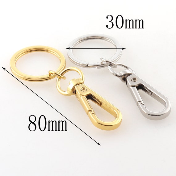 Keychain With Clip Gold Key Chain Supplies Swivel Clasp Snap Clip