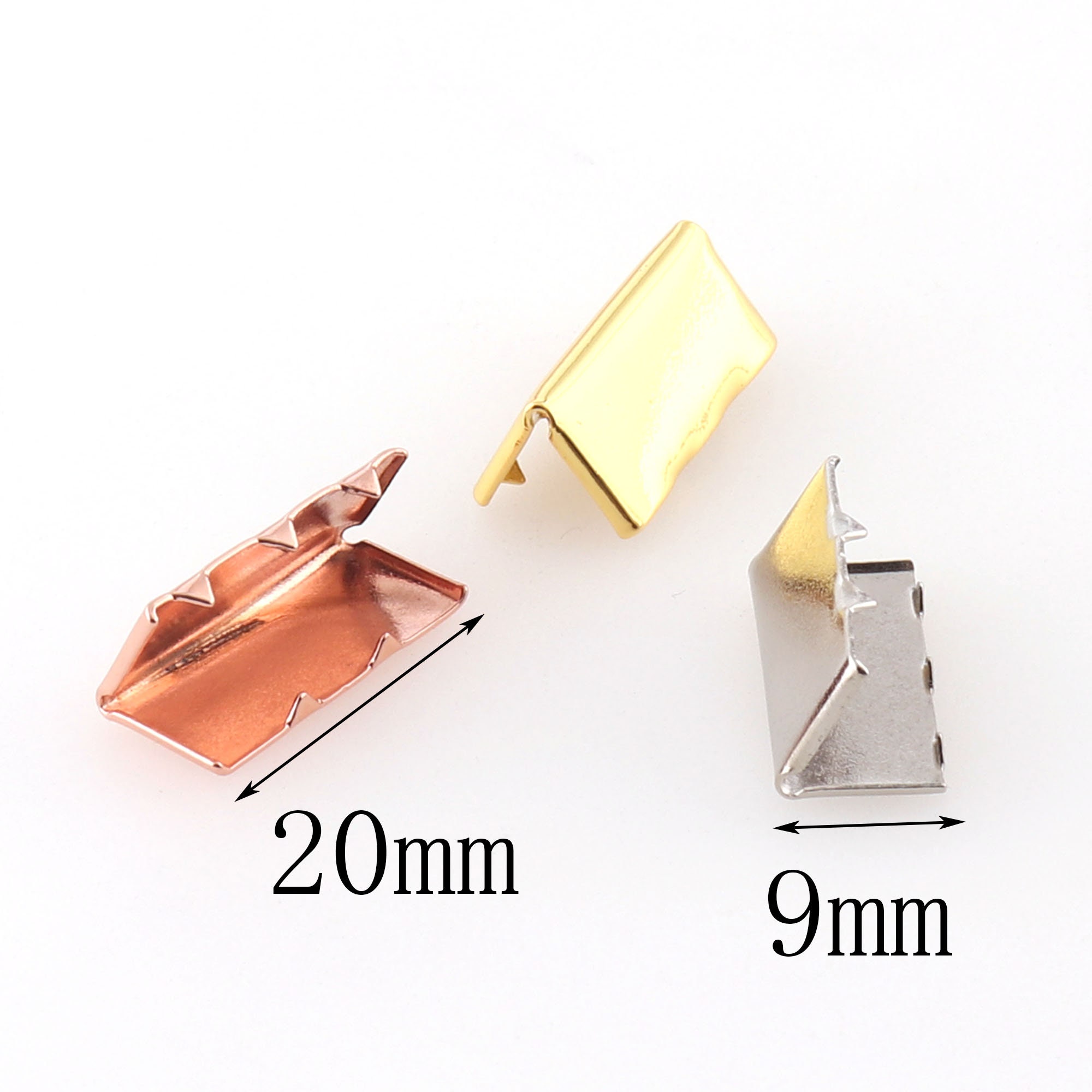 50pcs Ribbon End Clamps CLASP Clips Ribbon End Crimps Clamp Etsy UK