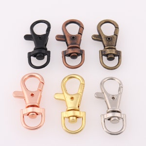 10 pcs Metal Swivel Trigger Loster Clasps Snap Hook Paracord Key Chain Ring Lanyard Backpack DIY Craft Outdoor Travel Kits