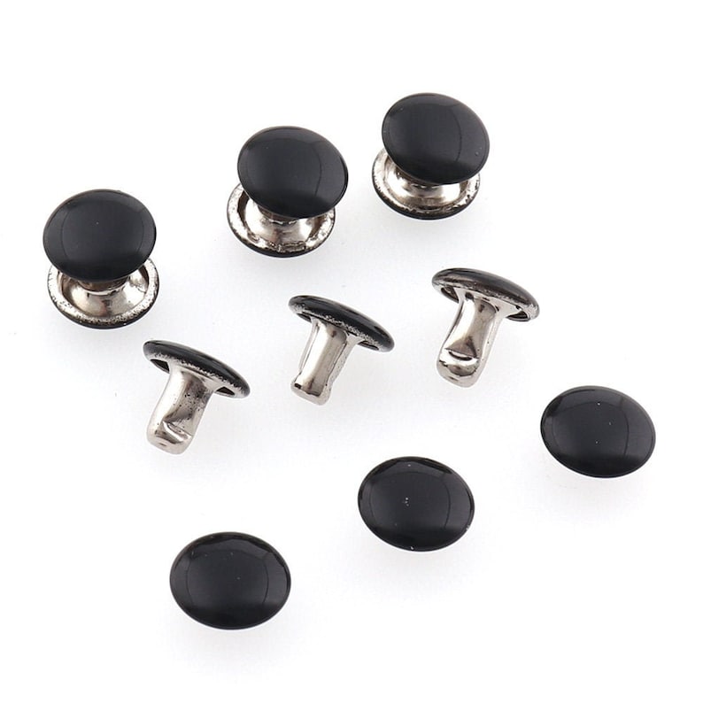Double Cap Rivets Black 88mm Stud Rapid Rivets Leather Craft Repair Etsy Australia