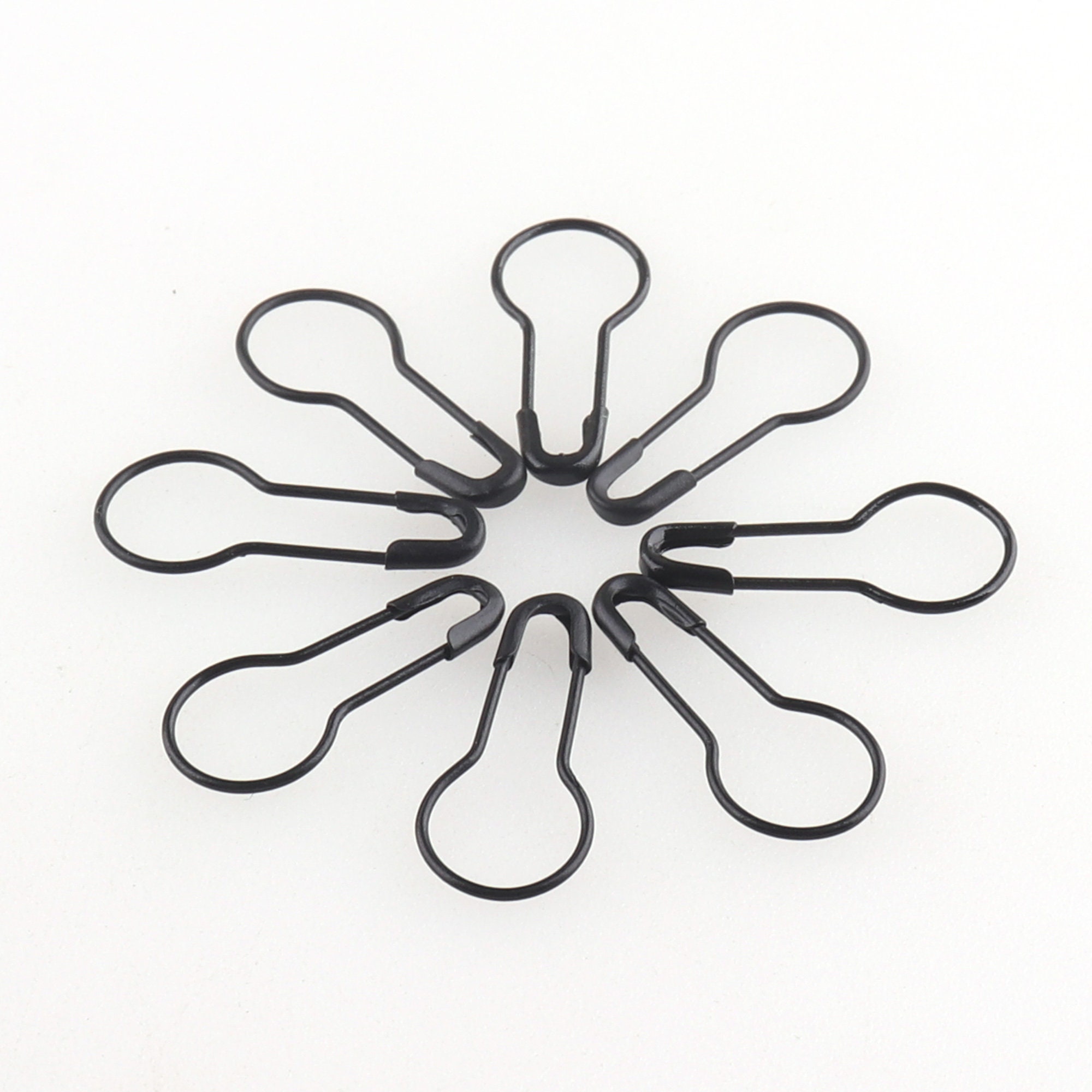 Safety Pins Bulb Safety Pins Pear Safety Pins Knitting Pin Stitch Markers Tag Pins Black 100pcs