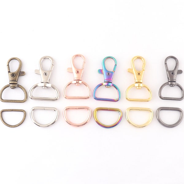 3/4" or 1" Swivel Clips Trigger Snap Hook Lobster Clasps Lanyard Keychain Hardware Classic Super Tiny Buckles Doll Clothes Sewing Projects