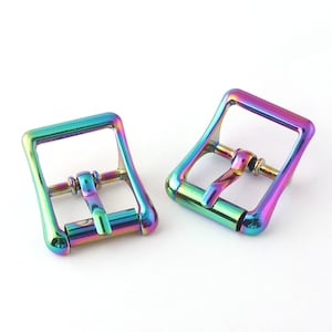 20mm Rainbow Adjustable Belt Buckle Slide Buckles,rectangle Metal Purse clasp Buckles,Bag strap buckle Buckle Handbag webbing hardware