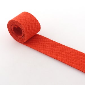38MM Width Thick Plain Color polyester cotton canvas Webbing Belt Strap Garments High Quality Ribbon for DIY Clothes Accessories