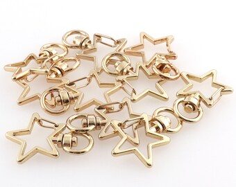 star shape swivel clasp Lobster Swivel Clasps Clips Bag Key Ring Hook Findings Keychain